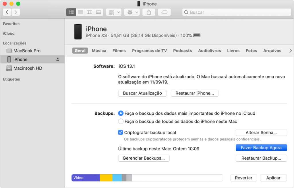 Como fazer backup iphone
