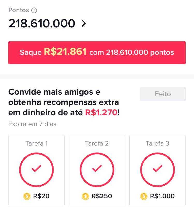Evento do Tiktok paga até 5.000 Reais para novos Indicados no TikBonus