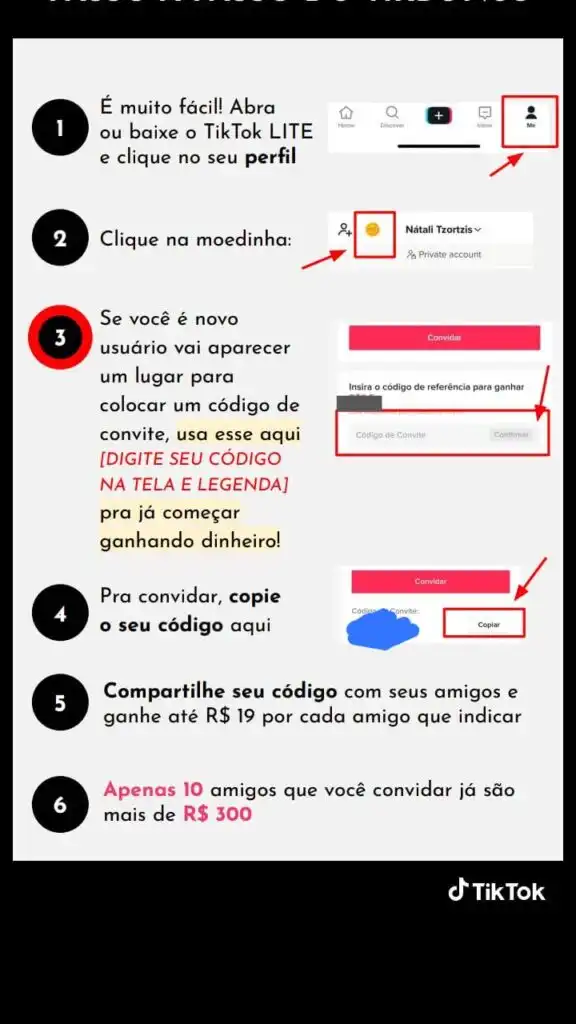 Nova versão do TikTok Lite Paga 85 por Baixar o Aplicativo e usar Código