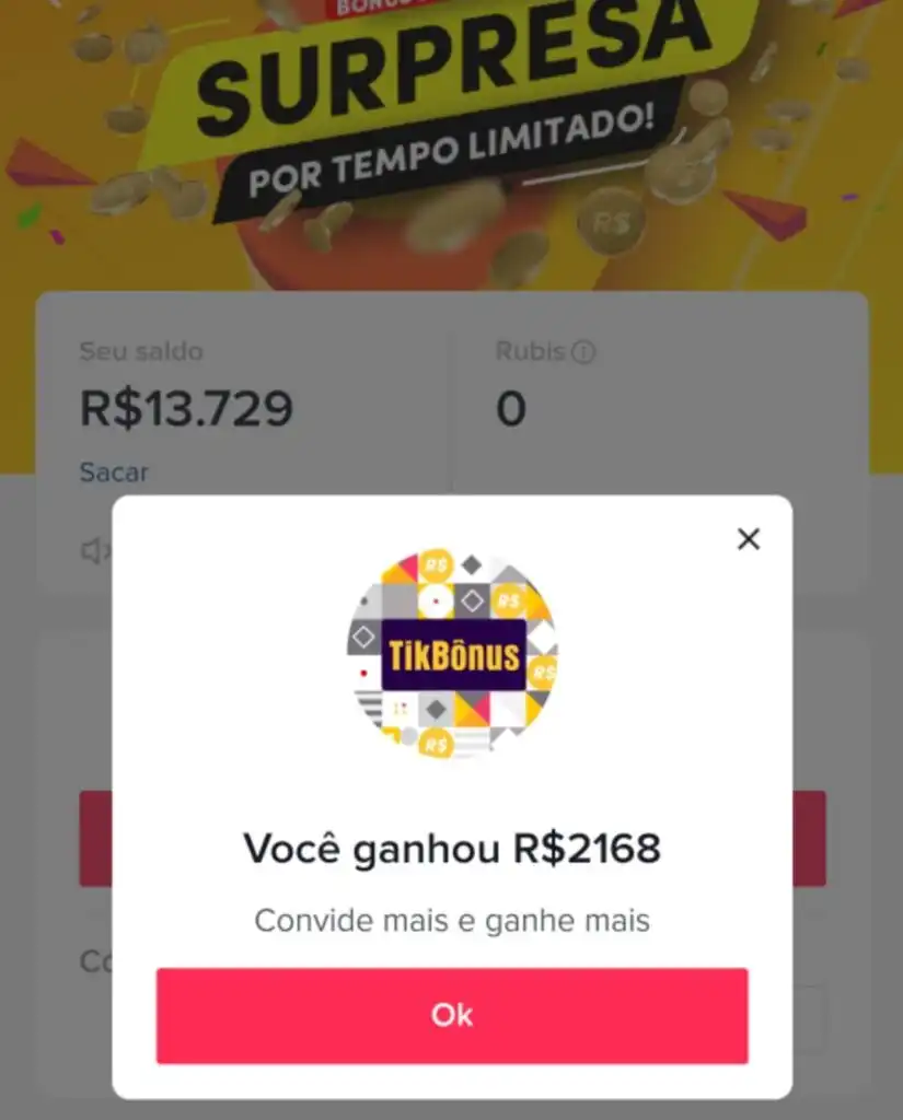 Tiktok Cadastrar a sua Nova Conta te paga 80 reais pelo cadastro